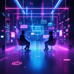 Neon Interview Free Neon Interview Scene Image - Cyberpunk, Neon, Futuristic ...