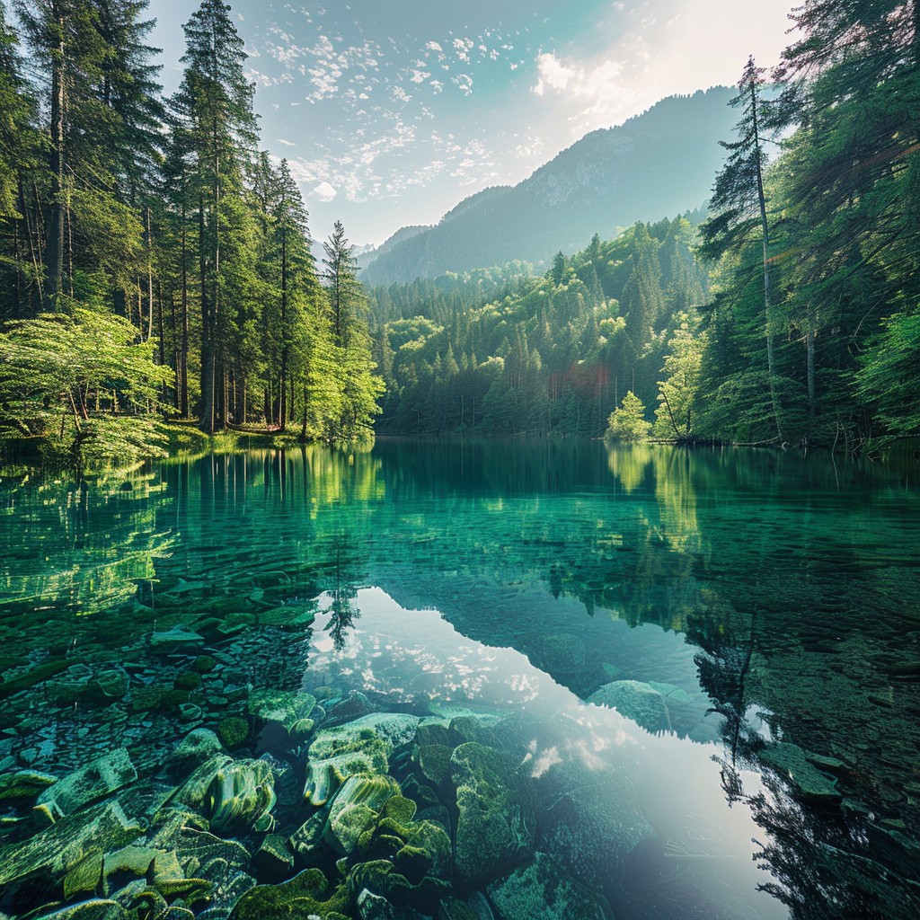 Free Serene Lake View Image - Lake, Forest, Serene | Download at StockCake