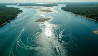 Multiple Rivers Converging Free Converging Delta Currents Image - Delta, Aerial, River | Download ...