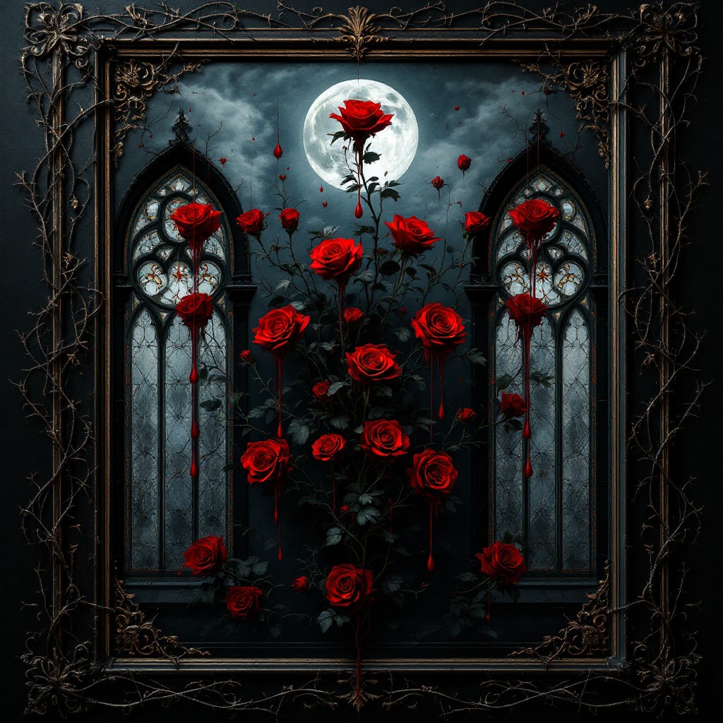 Gothic Standard Roses Free Gothic Rose Cathedral Image - Roses, Gothic, Moonlight | Download ...