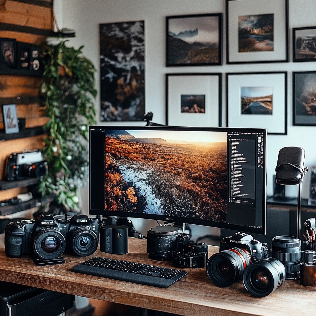 Free Photographer's Editing Workspace Image - Workspace, Photography ...