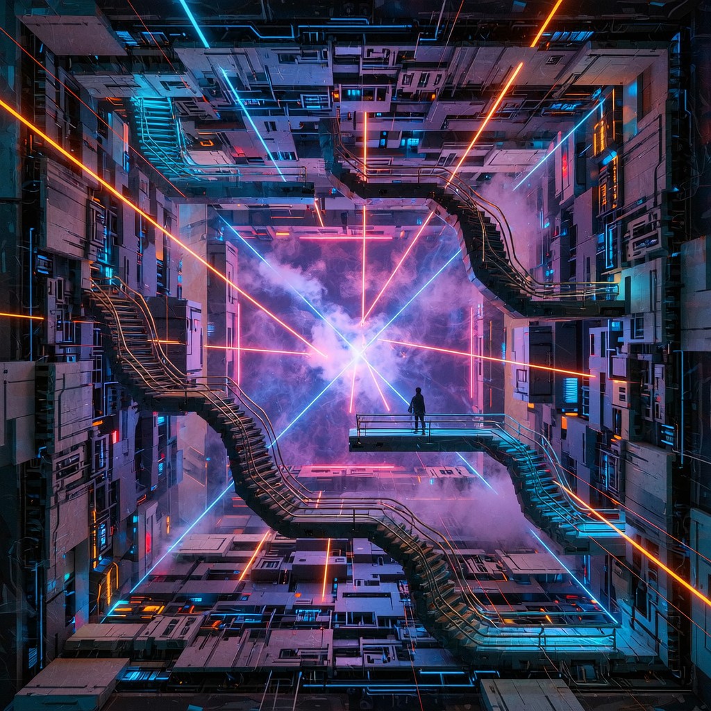 Free Impossible Neon Architecture Image - Cyberpunk, Neon, Architecture ...