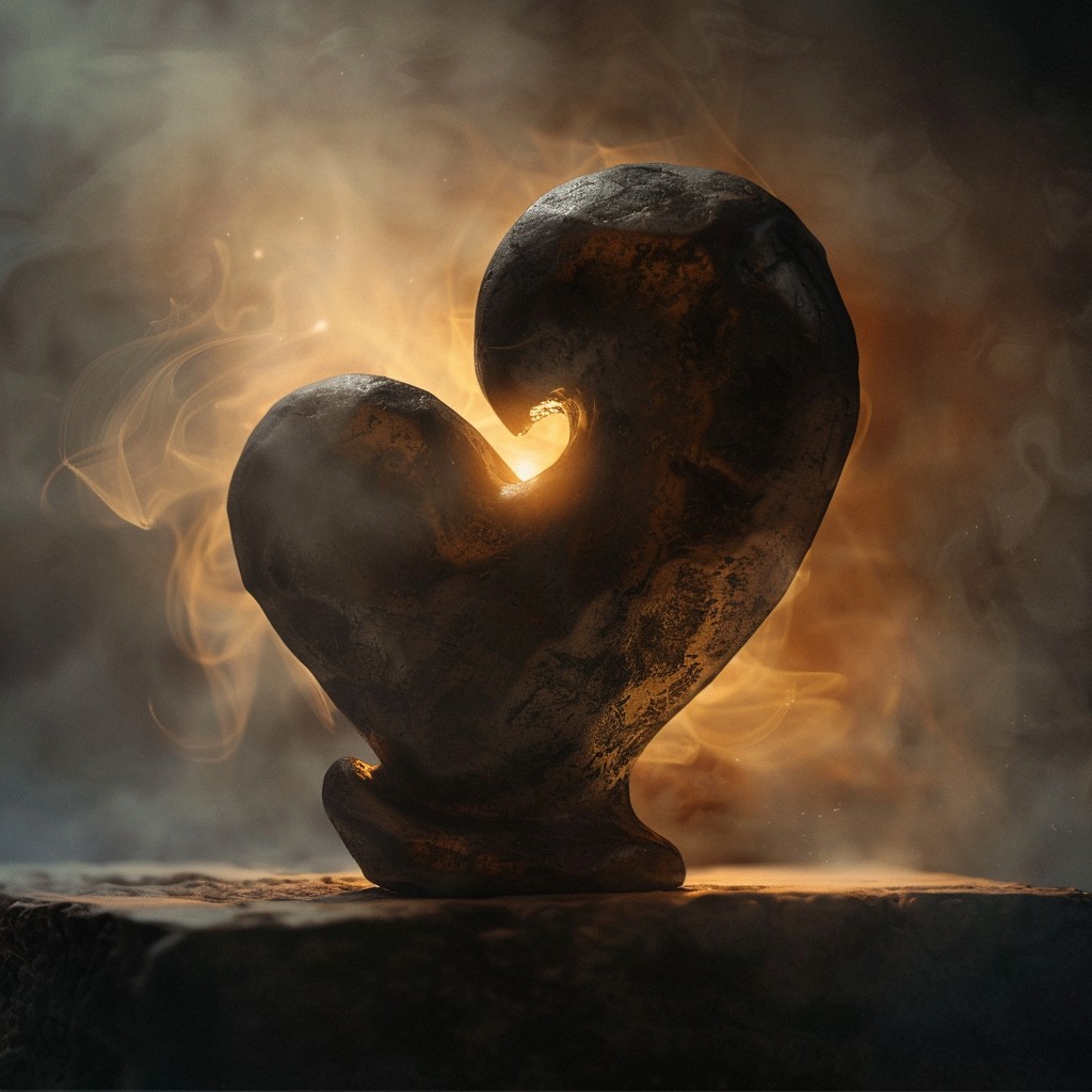 Free Smoky Heart Sculpture Image - Heart, Smoke, Sculpture | Download ...