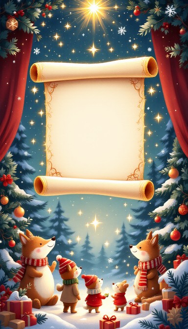 Winter Scroll Picture Example Free Magical Christmas Scroll Image - Christmas, Illustration ...