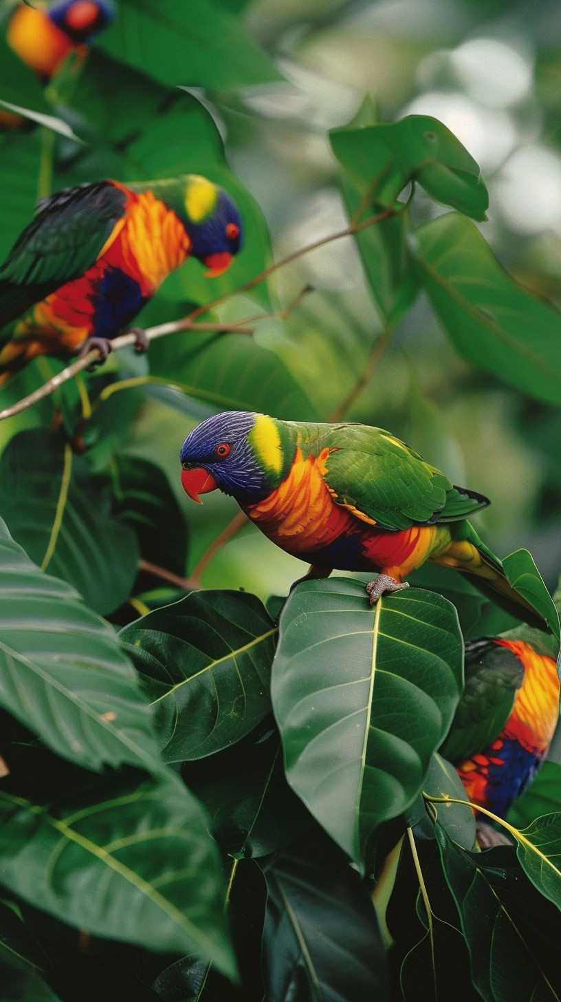Free Colorful Parrots Perched Image - Parrots, Colorful, Foliage ...