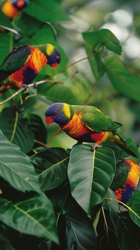 Free Colorful Parrots Perched Image - Parrots, Colorful, Wildlife ...