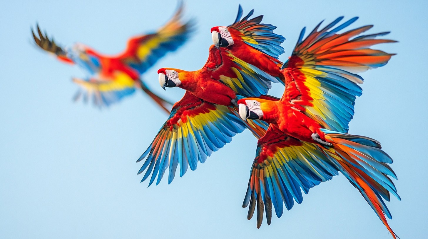 Parots In Flight Free Parrots in flight Photo - Parrots, Flight, Feathers | Download at ...