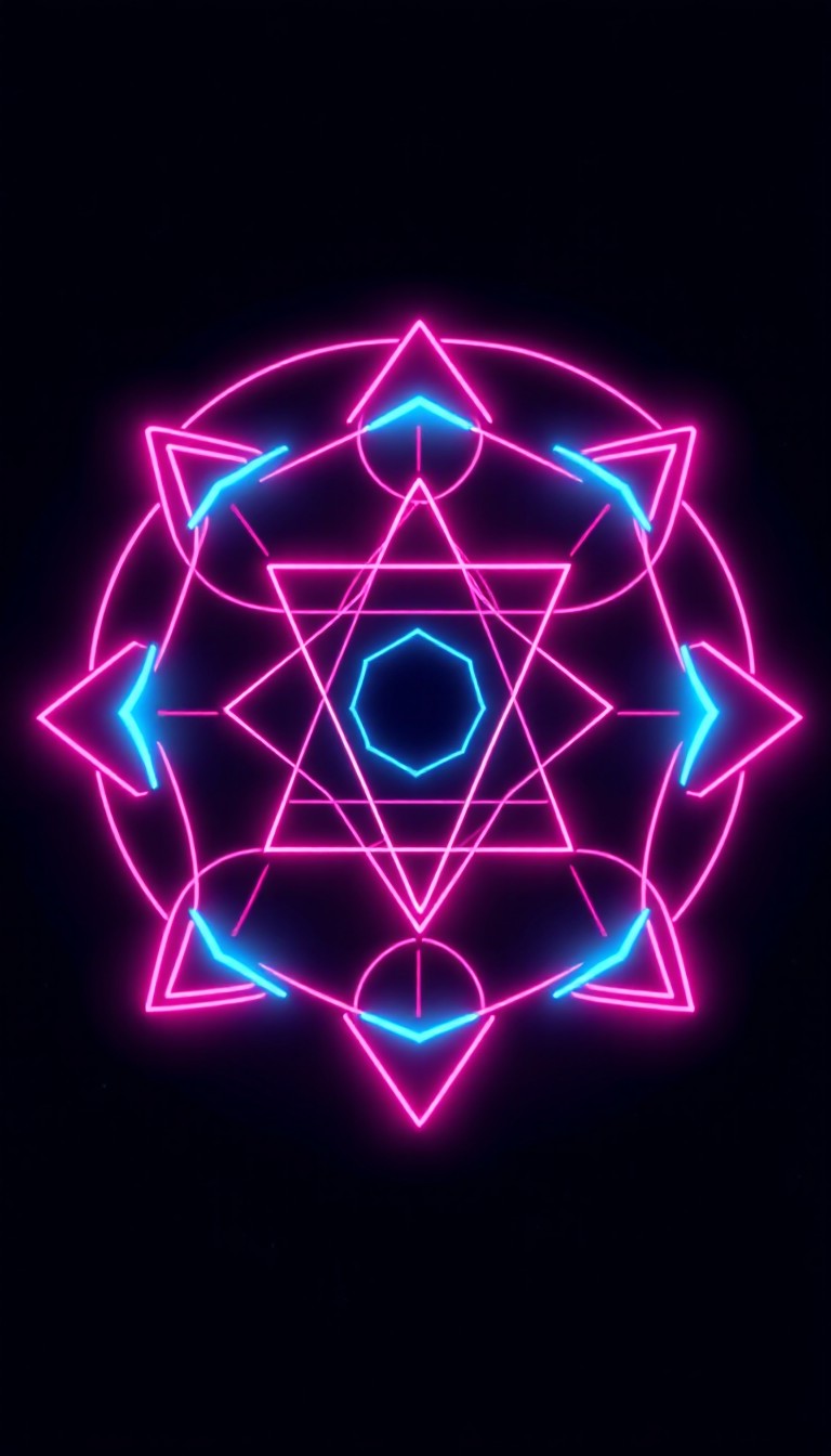 Geometry Neon Background Free Neon Sacred Geometry Image - Neon, Mandala, Geometry | Download at ...