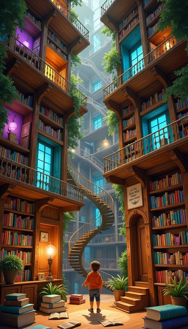 Terrific Library Free Magical Library Tower Image - Library, Magical, Books | Download ...