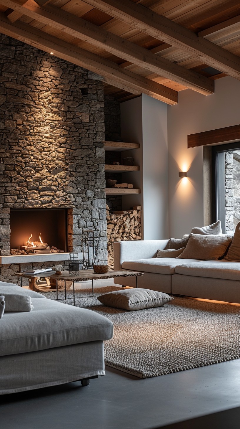 Free Cozy Living Space Image - Interior, Fireplace, Living Room ...
