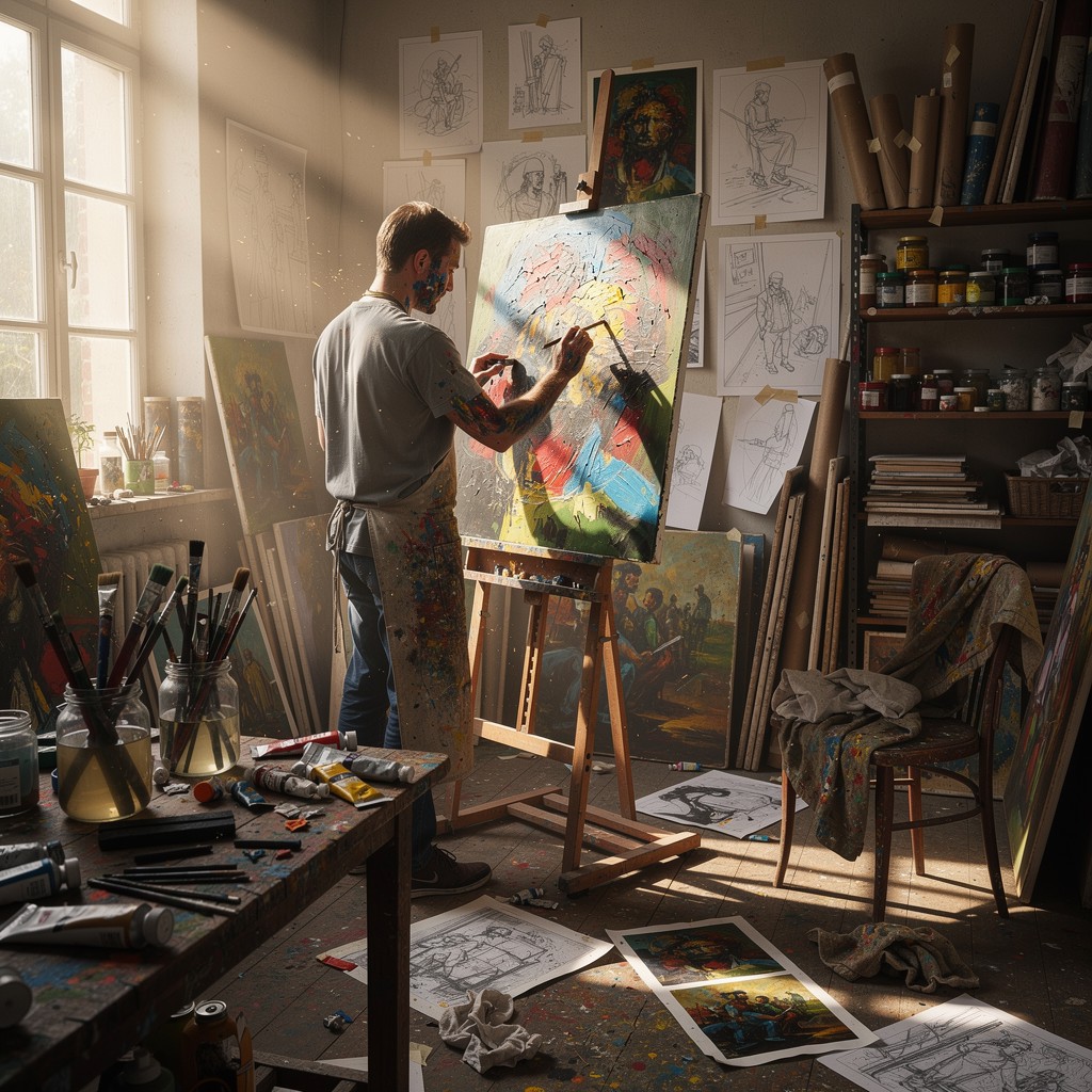 Free Artist Creating Masterpiece Image - Artist, Painter, Studio ...