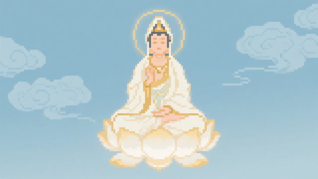 Free Pixelated Divine Serenity Image - Pixel, Deity, Lotus | Download ...