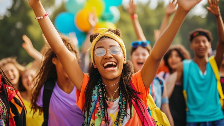 Free Joyful Street Celebration Image - Festival, Happiness, Balloons ...