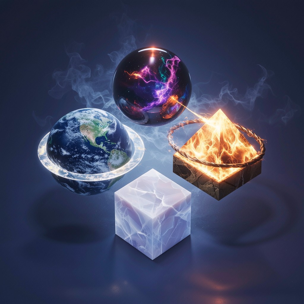 Free Floating Elemental Harmony Image - Surreal, Elements, Geometric ...