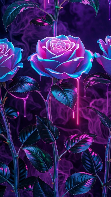 Free Neon Cyberpunk Roses Image - Cyberpunk, Neon, Roses | Download at ...