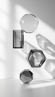 Free Floating Glass Geometry Image - Minimal, Modern, Geometric ...