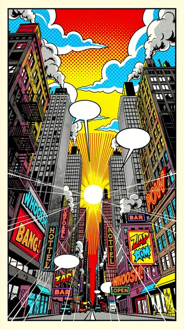 Comic Art Over Rendered Free Pop Art Cityscape Image - Comic, Pop-art, Cityscape | Download at ...