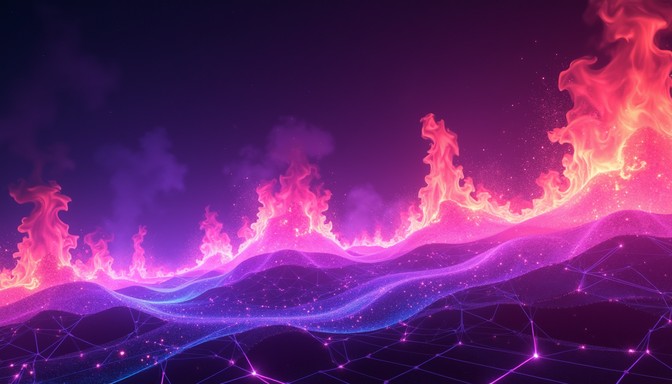 Free Neon Fire Wave Image - Cyberpunk, Holographic, Neon | Download at ...