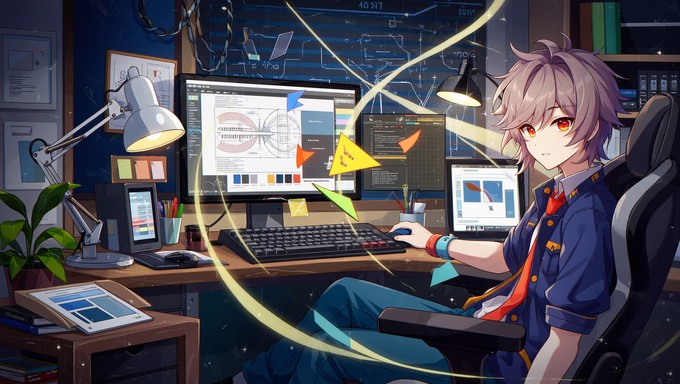 Free Creative Designer Working Image - Anime, Manga, Designer ...