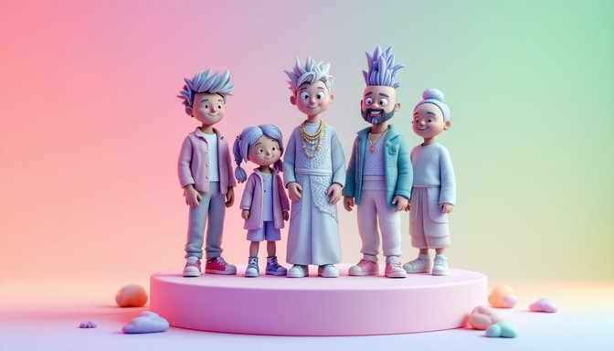 Clay Model Characters Free Diverse Clay Characters Image - Clay, Characters, 3d | Download at ...