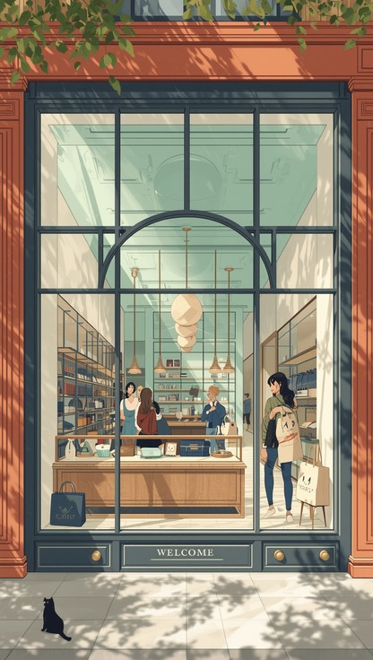 Free Welcoming Shop Scene Photo - Storefront, Boutique, Illustration ...