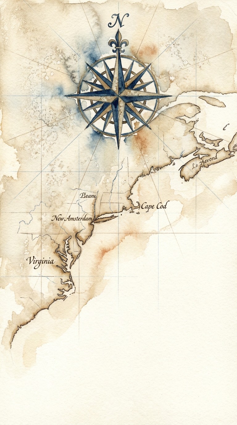 Free Vintage Navigation Art Image - Watercolor, Map, Compass | Download ...
