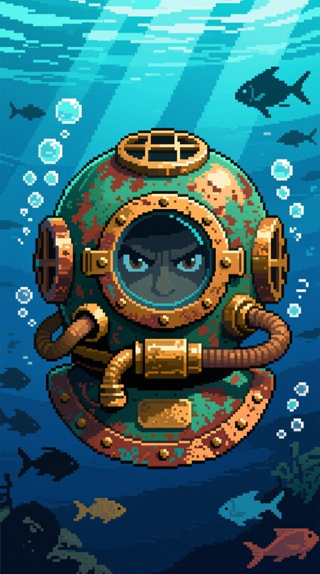 Free Deep Sea Explorer Image - Diver, Underwater, Pixel | Download at ...