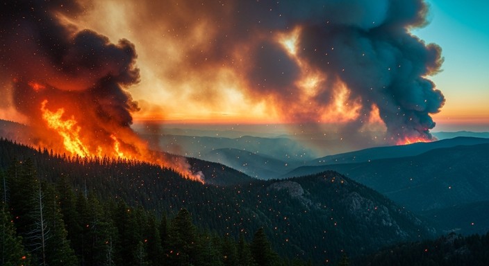 Free Fiery mountain sunset Image - Fire, Sunset, Mountains | Download ...