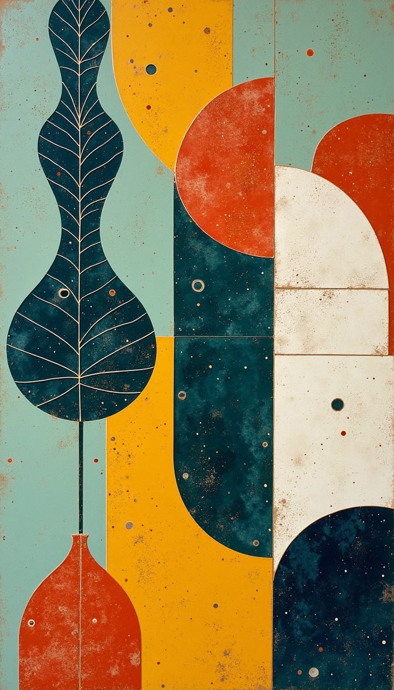 Free Layered Textural Composition Image - Abstract, Midcentury, Ceramic ...