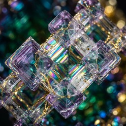 Crystal Network Patterns Free Rainbow Crystal Network Image - Crystal, Bismuth, Fluorite ...