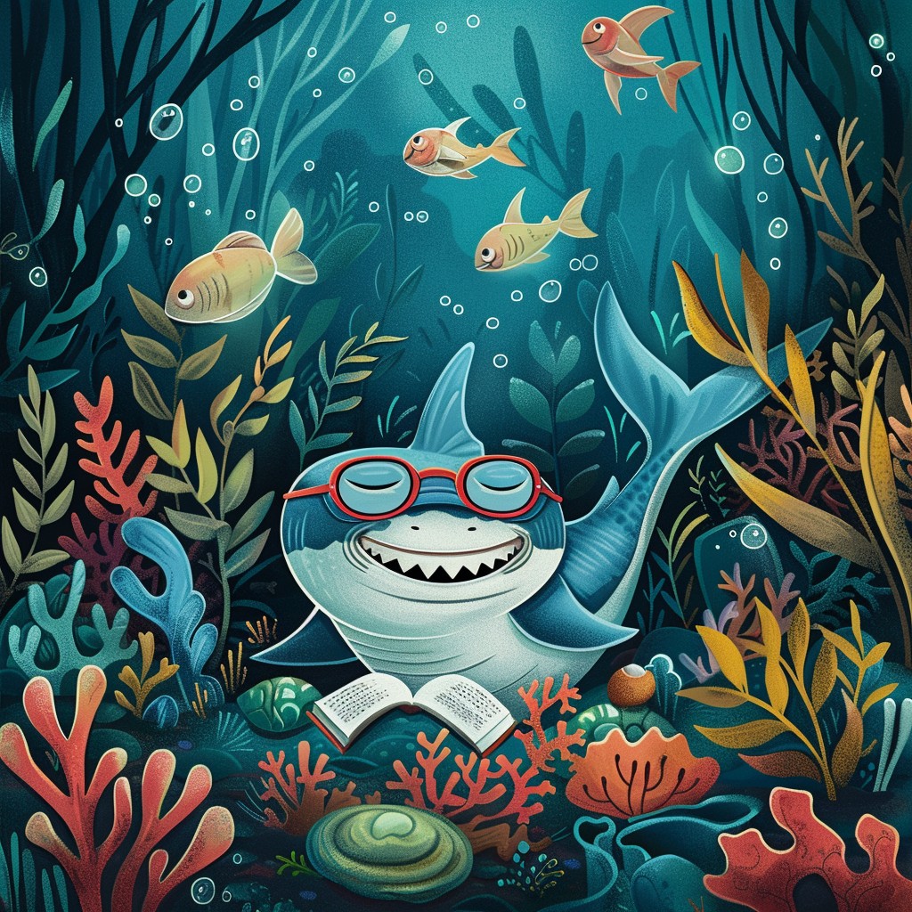 Free Shark Reading Underwater Image - Shark, Underwater, Reading ...