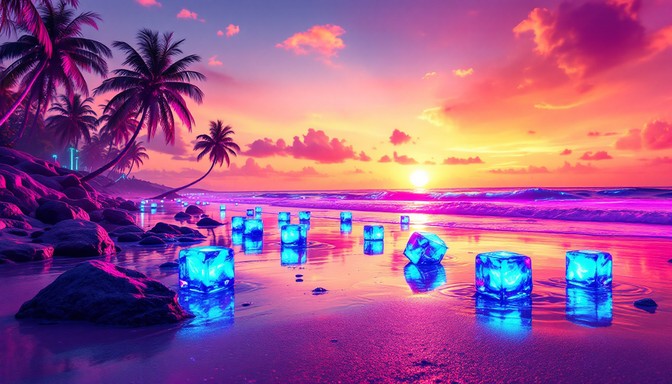 Free Neon Beach Paradise Image - Beach, Tropical, Paradise | Download ...
