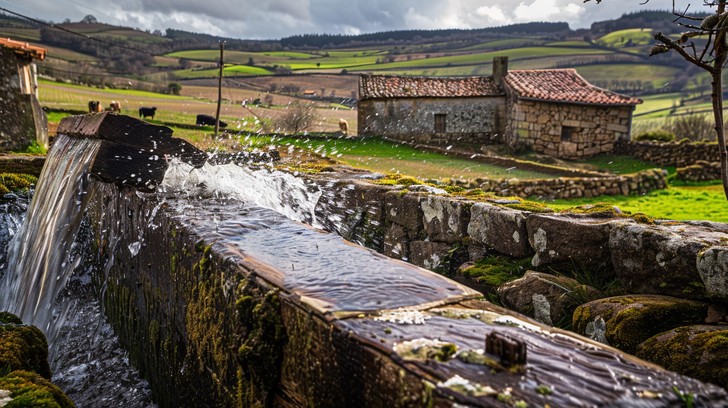 Rustic Stone Waterfall Free Rustic Waterfall Scene Image - Waterfall, Countryside, Sheep ...