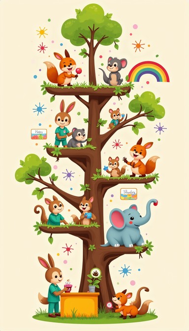 Free Magical Animal Tree Image - Woodland, Animals, Tree | Download at ...