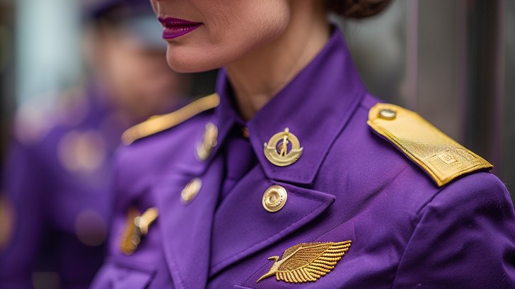 Epaulets Signify Free Elegant Uniformed Woman Image - Uniform, Woman, Purple | Download ...