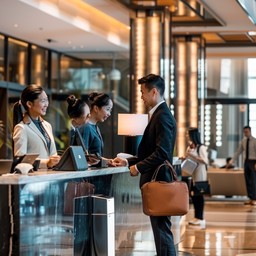 Free Hotel Check-In Interaction Image - Hotel, Reception ...
