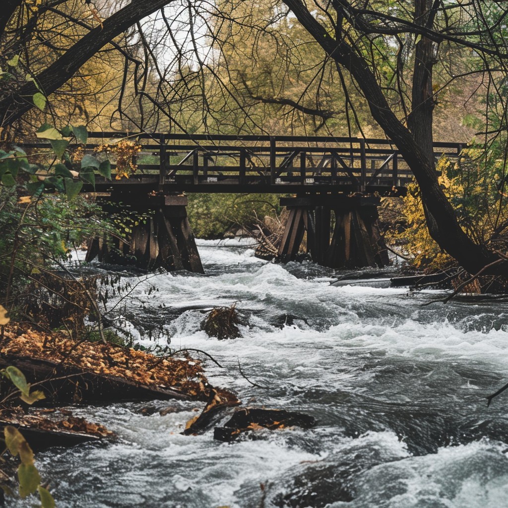 Free Rustic Bridge Crossing Image - Bridge, River, Autumn | Download at ...