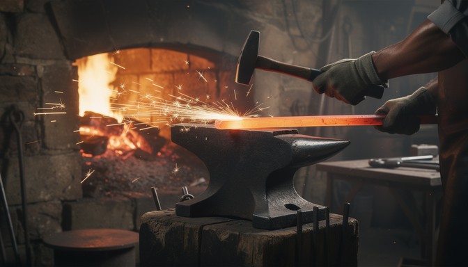 Free Fiery Forge Strike Image - Forge, Hammer, Sparks | Download at ...