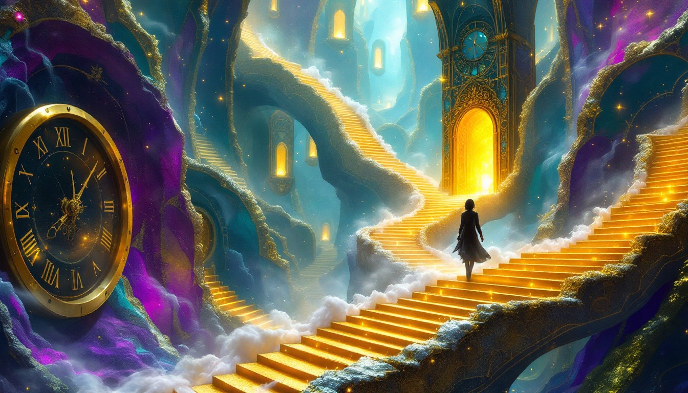Free Infinite Golden Labyrinth Image - Surreal, Fantasy, Labyrinth ...