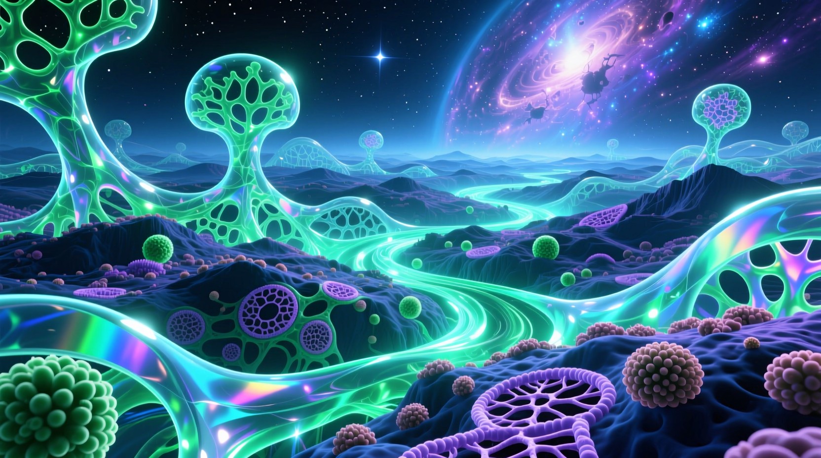 Free Quantum Life Web Image - Surreal, Quantum, Bioluminescent ...
