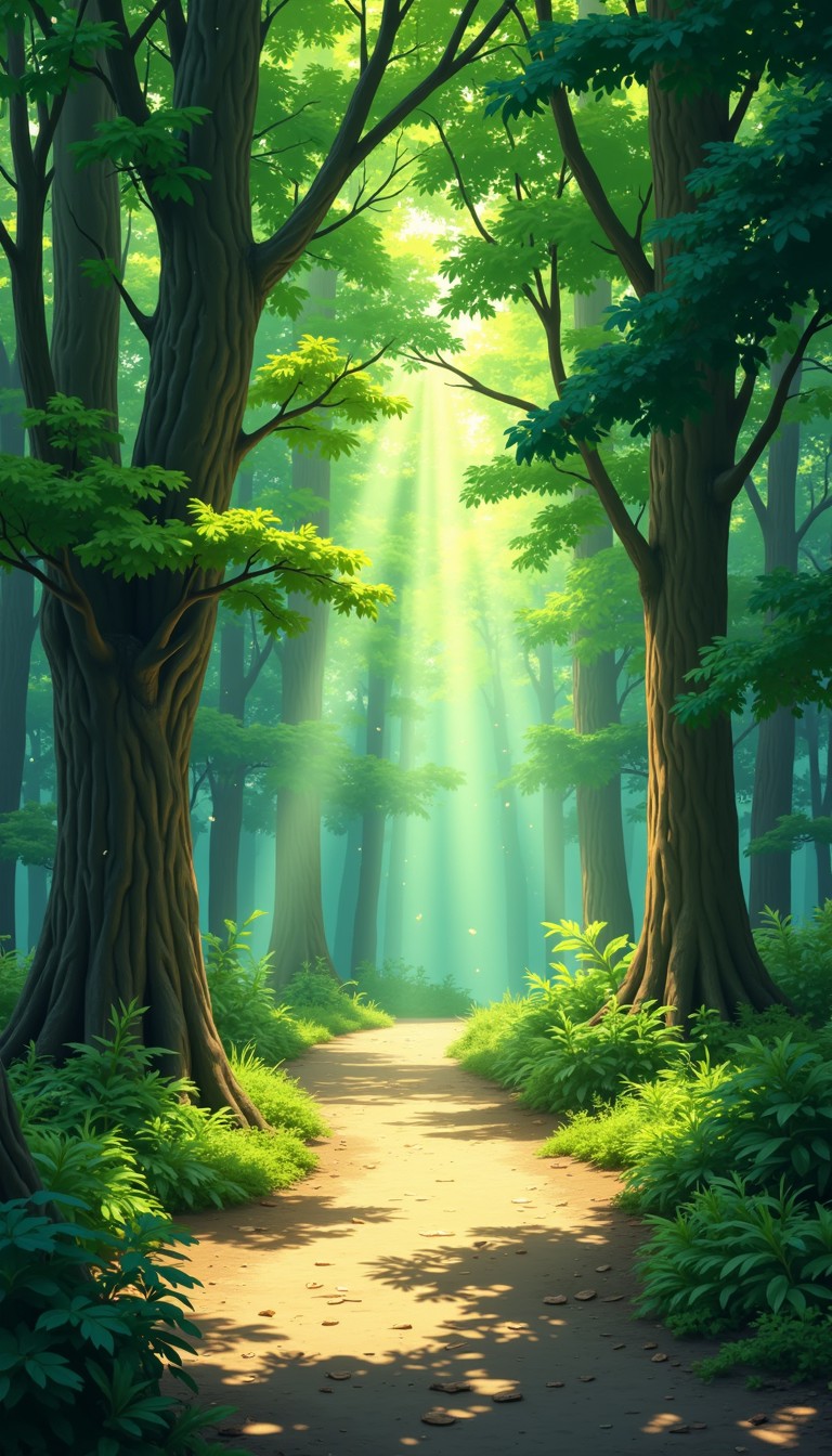 Free Enchanted Forest Path Image - Forest, Path, Sunbeams | Download at ...