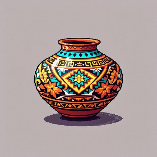 Free Pixelated Mexican Pottery Image - Pottery, Pixel, Mexican ...