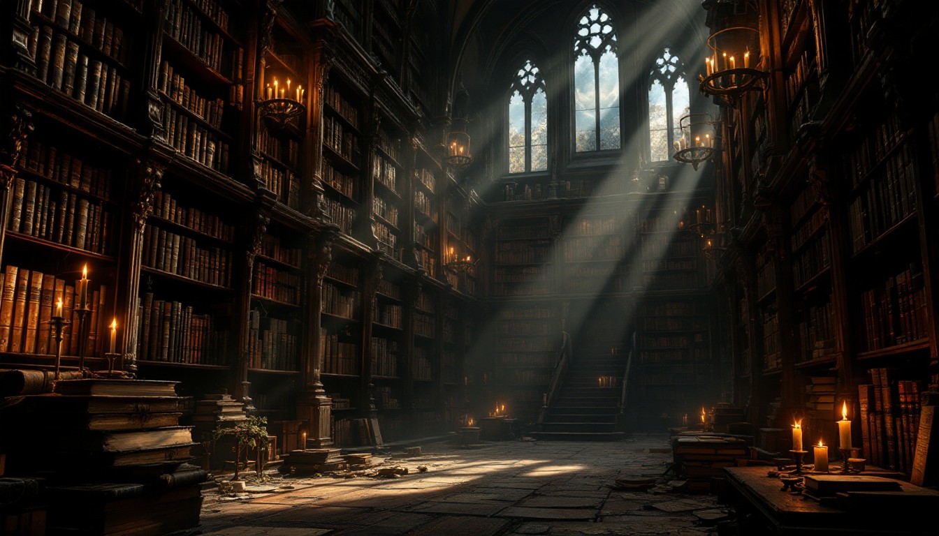 Free Ancient Library Mysteries Image - Gothic, Library, Moonlight ...