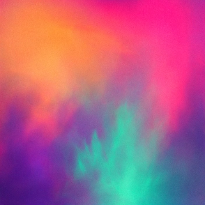 A smooth digital art gradient blends warm and cool colors into one ...