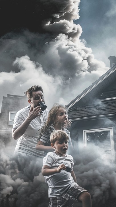 Free Smoke Emergency Escape Image - Emergency, Smoke, Family | Download ...