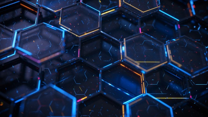 Hexagonal Network Texture Free Neon Hexagon Network Image | Download at StockCake