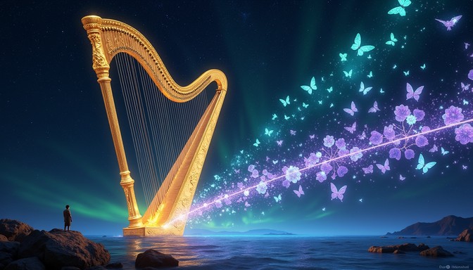 Free Magical Pixel Harp Image - Harp, Dimensional, Pixel | Download at ...