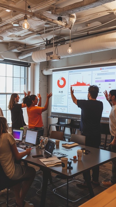Free Team Analyzing Data Image - Office, Team, Data | Download at StockCake