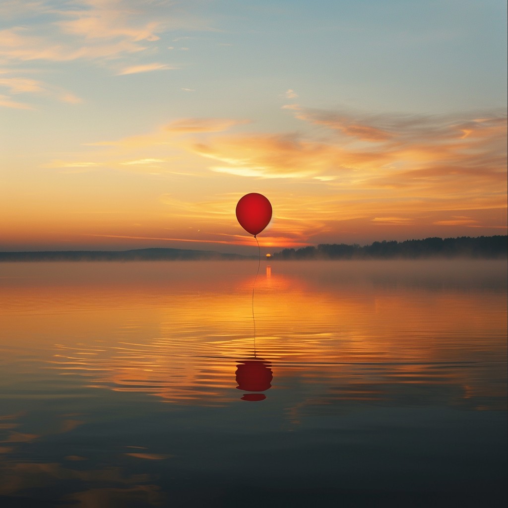 Free Sunset Balloon Reflection Image - Sunset, Balloon, Reflection ...