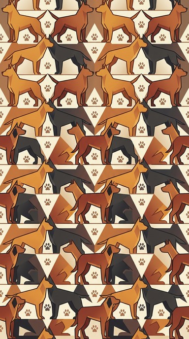 Free Art Deco Dogs Image - Geometric, Pattern, Dogs | Download at StockCake
